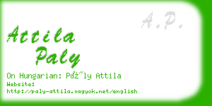 attila paly business card